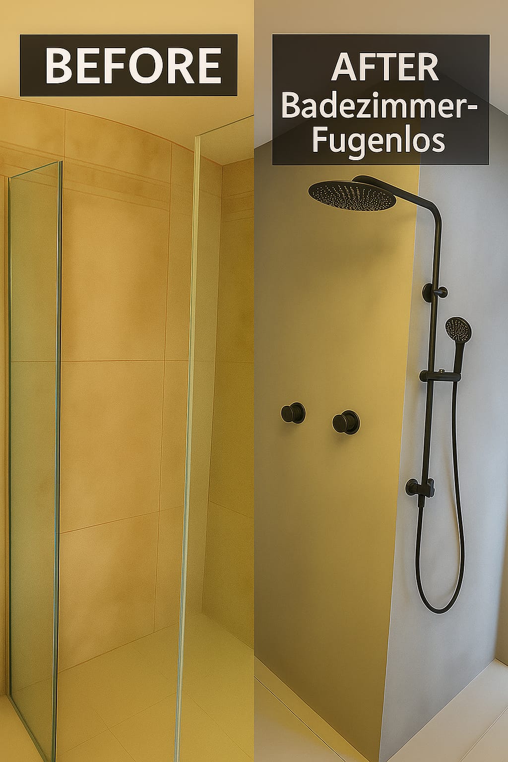 fugenlose badezimmer wien, badrenovierung wien, betonoptik bad, fugenloses design, pflegeleichtes badezimmer